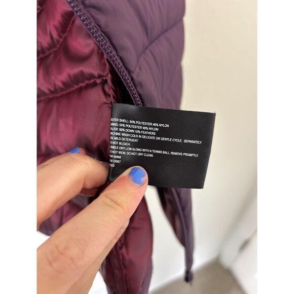 Bernardo Packable Goose Down Quilted Vest Women's S Purple Outdoor - Picture 9 of 11